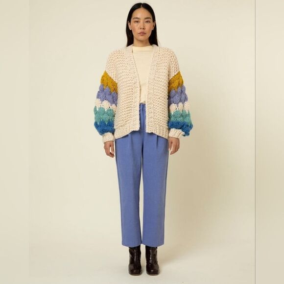 FRNCH Odille Chunky Cardigan Sweater M L - Picture 2 of 11